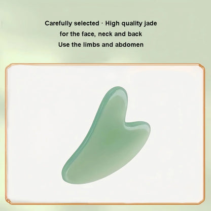 Gua Sha Board 2PCS Massage Stone for Facial Body Skincare Roller Scraping Massager Natural Resin Facial Lifting Scraper Neck anti Wrinkle Massager Tool Smooth Handle Highly Polished Self Care Tool for Youth