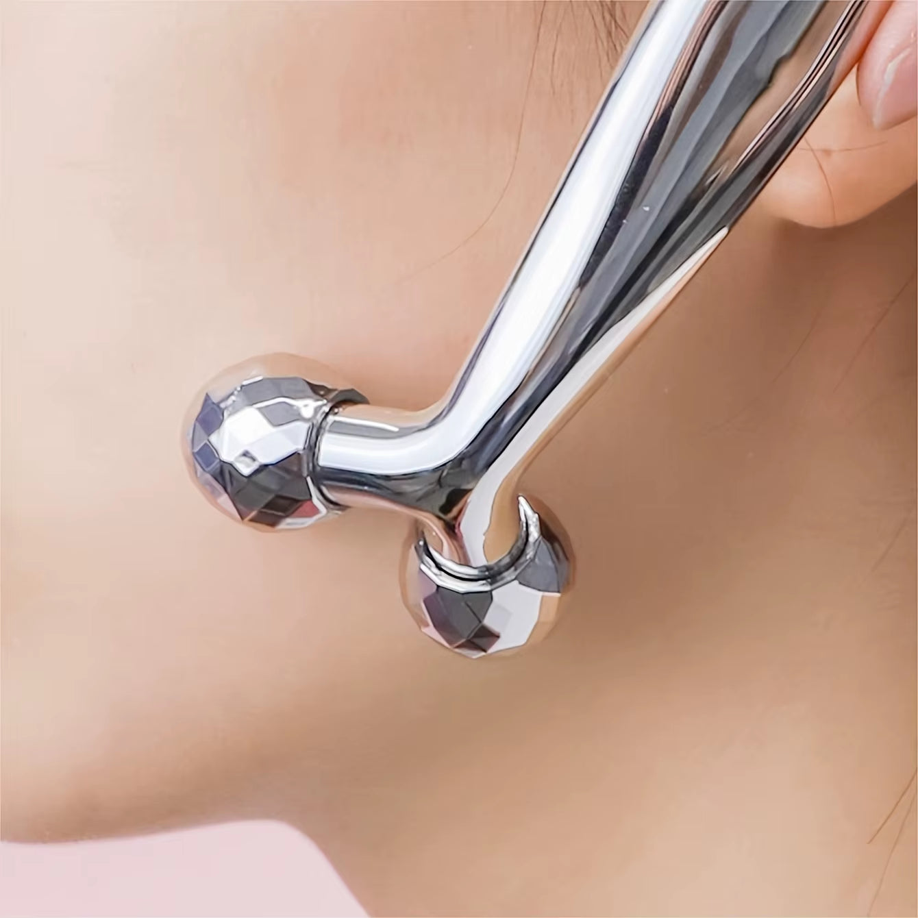 One Piece 3D Face Massager 360 Degree Rotating Face Eyes Massage Roller Handheld Y Shaped Face Beauty Tool Beauty Equipment