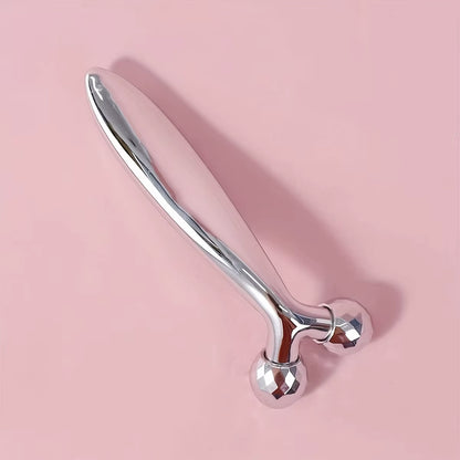 One Piece 3D Face Massager 360 Degree Rotating Face Eyes Massage Roller Handheld Y Shaped Face Beauty Tool Beauty Equipment